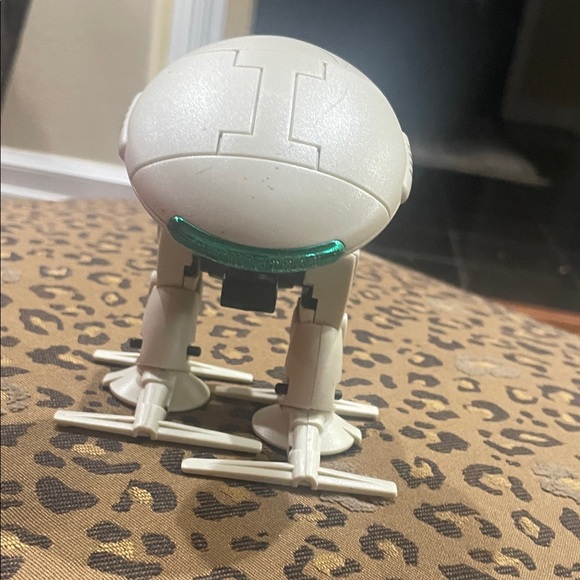 Other - White Robot Toy with Green Details